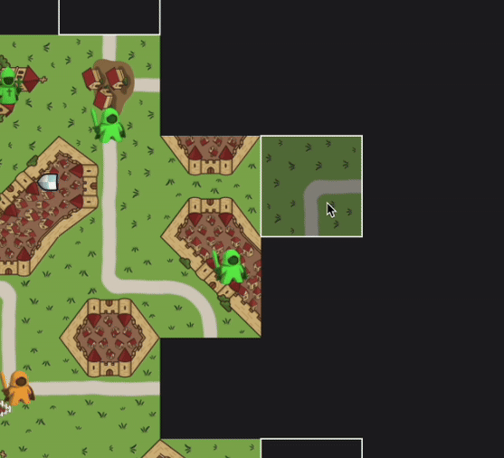Blocking enemy city with a road tile